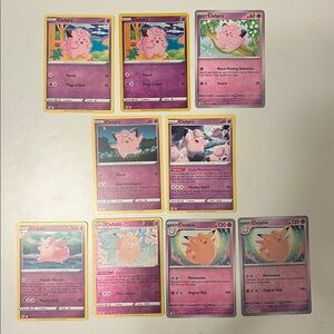 Pokémon TCG Clefairy/Clefable Bundle (9 Cards) - No duplicates, reverse and norm